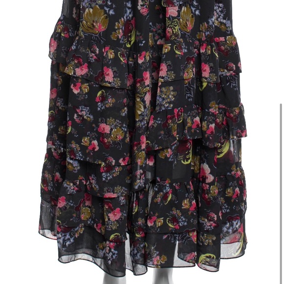 Cinq à Sept Alanis Tired ruffle Silk Dress US6 NWOT - Picture 13 of 14